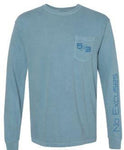 Sale - 5x3 Logo Comfort Colors LS Pocket Tee - Ice Blue