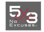 5x3 - No Excuses Decal - White