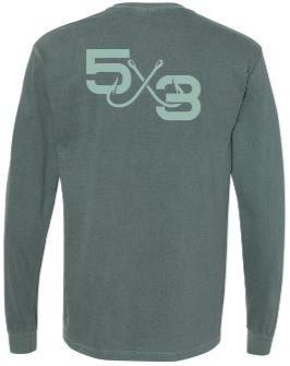 Sale - 5x3 Logo Comfort Colors LS Tee - Blue Spruce