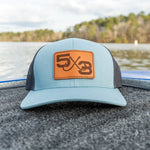 Leather Patch - Snap Back - Smoke Blue/Charcoal