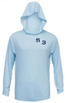 Sale - 5x3 Logo Sun Shirt - Ice Blue
