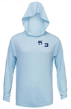 Sale - 5x3 Logo Sun Shirt - Ice Blue